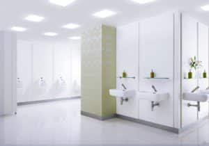 Public restroom interior